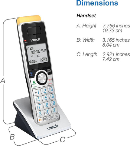VTech IS8121-3 Super Long Range up to 2300 Feet DECT 6.0 Bluetooth 3 Handset Cordless Phone for Home with Answering Machine, Call Blocking, Connect to Cell, Intercom and Expandable to 5 Handsets