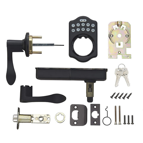 Amazon Basics Electronic Keypad Entry Lever Door Lock, Matte Black, 1-Pack