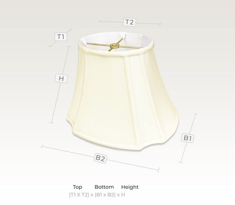 Royal Designs Oval Inverted Corner Lamp Shade, Eggshell, (11 x 9)" x (19 x 16...