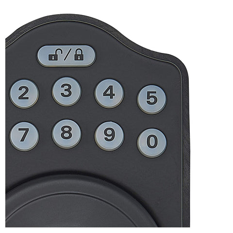 Amazon Basics Electronic Keypad Entry Lever Door Lock, Matte Black, 1-Pack