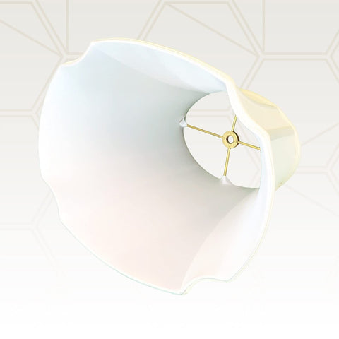 Royal Designs Oval Inverted Corner Lamp Shade, Eggshell, (11 x 9)" x (19 x 16...