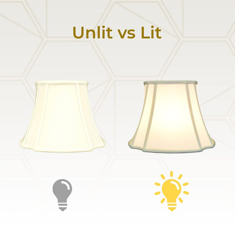 Royal Designs Oval Inverted Corner Lamp Shade, Eggshell, (11 x 9)" x (19 x 16...