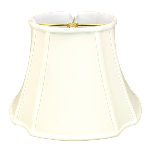 Royal Designs Oval Inverted Corner Lamp Shade, Eggshell, (11 x 9)" x (19 x 16...