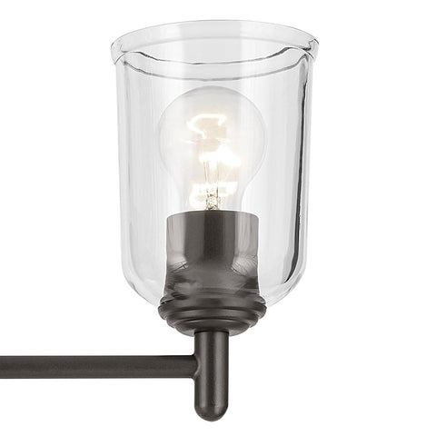 KICHLER Shailene 21" 3-Light Vanity Light with Clear Glass in Olde Bronze, Us...