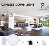 LED Canless 12 Pack - 6 Inch, White Finish (5CCT: 2700/3000/3500/4000/5000K)