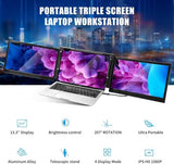 Alecewey P2 PRO Triple Portable Monitor for Laptop Screen, 13.3" FHD 13.3''