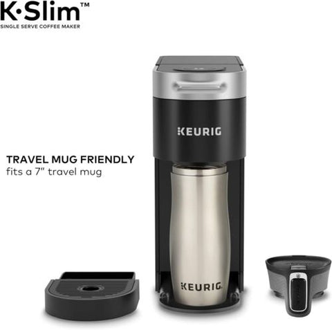 Keurig K- Slim Single Serve K-Cup Pod Coffee Maker, Multistream Black