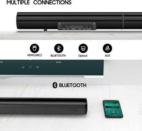 Sound Bar for TV, PHEANOO 2.1 CH Soundbar with Subwoofer,...