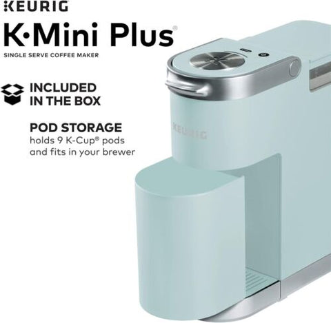 Keurig K-Mini Plus Single Serve K-Cup Pod Coffee Maker, Misty Green