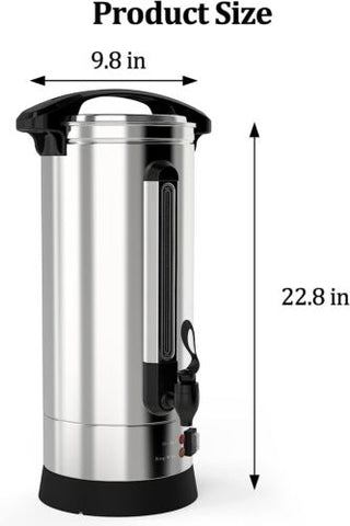 Garvee Commercial Coffee Urn - 60 Cup Large Urn, [Food Sliver, Sliver