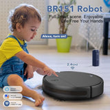 Robot Vacuum and Mop Combo, WiFi/App/Alexa, Robotic Cleaner with Black