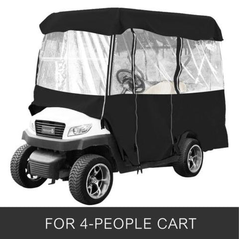 Happybuy Golf Cart Enclosure 86'', 4-Person 86.6 x 43.3 x 62.2", Black