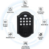 NeuType Electronic Keypad Deadbolt Locks for Doors Keyless Entry Matte Black