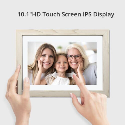 Dragon Touch Digital Picture Frame WiFi 10 inch IPS Screen White