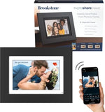 Brookstone 8” WiFi Digital Photo Frame | Send or 8" New Version, Black