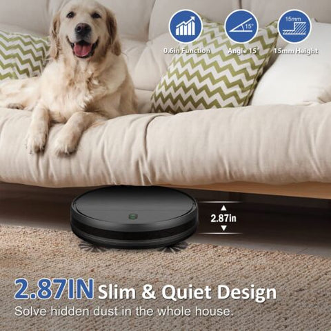 Robot Vacuum and Mop Combo, WiFi/App/Alexa, Robotic Cleaner with Black