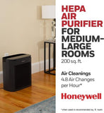 Honeywell PowerPlus HEPA Air Purifier, Allergen Reducer for Black