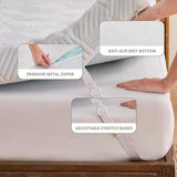 Memory Foam Mattress Topper Full - 7-Zone Bed Full(54"x75"), White