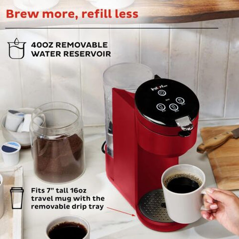 Instant Solo Single Serve Coffee Maker, From the Makers of Pot, K-Cup Pod Red