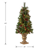 National Tree Company Pre-Lit Artificial Mini Christmas Tree, 4 ft, Green