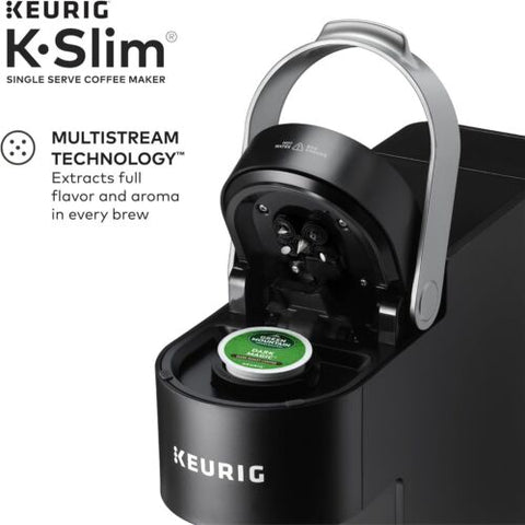 Keurig K- Slim Single Serve K-Cup Pod Coffee Maker, Multistream Black