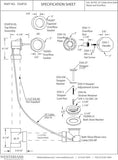 Westbrass Sch. 40 PVC 35 in. Cable Drive Bath Waste, Satin Nickel