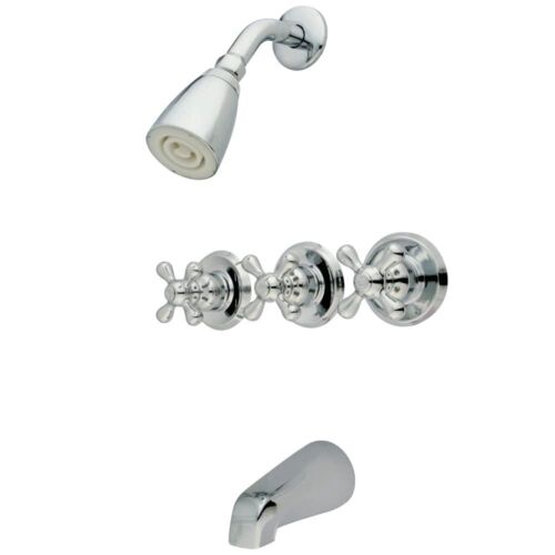 Kingston Brass KB231AX Tub and Shower 5-Inch Spout Reach, Polished Chrome