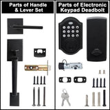 NeuType Electronic Keypad Deadbolt Locks for Doors Keyless Entry Matte Black