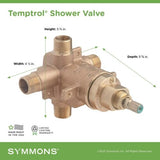 Symmons 262BRBODY Temptrol Brass Pressure-Balancing Tub and Tub/Shower,