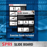 SPRI Slide Board (71" L x 20" W) with End Stops, Sliding Booties, Mesh Black