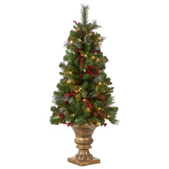 National Tree Company Pre-Lit Artificial Mini Christmas Tree, 4 ft, Green