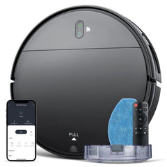 Robot Vacuum and Mop Combo, WiFi/App/Alexa, Robotic Cleaner with Black