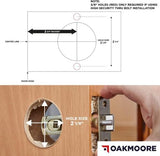 Commercial Door Handle (Passage) Heavy Duty Passage (No Keys), Silver