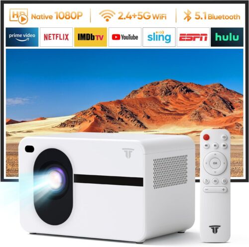 Projector with WiFi and Bluetooth, CoolEeve Portable Outdoor 12000L