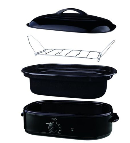 Oster Roaster Oven with Self-Basting Lid, 18 Quart, Black 18 Qt,