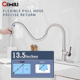 GIMILI Touchless Kitchen Faucet with Pull Down Sprayer, High Brushed Nickel