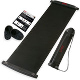 SPRI Slide Board (71" L x 20" W) with End Stops, Sliding Booties, Mesh Black