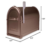 Architectural Mailboxes 5593C-CG-10 Hillsborough Post Mount Large, Copper