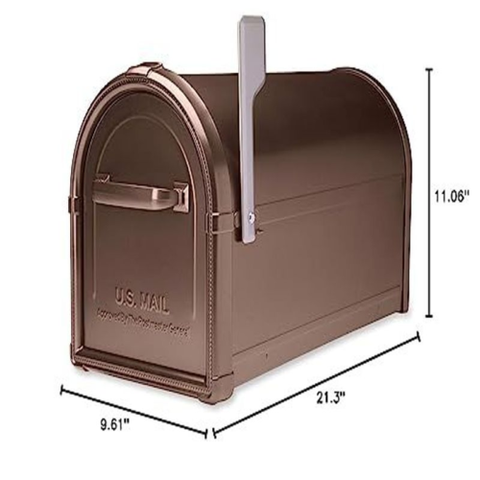 Architectural Mailboxes 5593C-CG-10 Hillsborough Post Mount Large, Copper