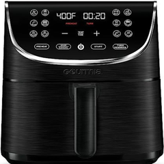 Gourmia Air Fryer Oven Digital Display 7 7 Quart Black Stainless Steel,