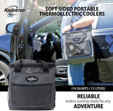 Koolatron Electric Portable Cooler Plug in 12V Car Bag, 14 qt Black