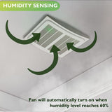 Homewerks 7136-02HW Bathroom Vent Fan with 140 CFM Humidity Sensor, 140