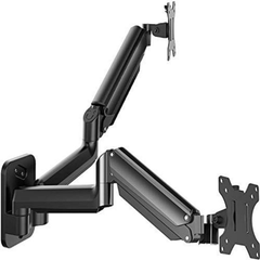 HUANUO Dual Monitor Wall Mount, Gas Spring Computer /, Black