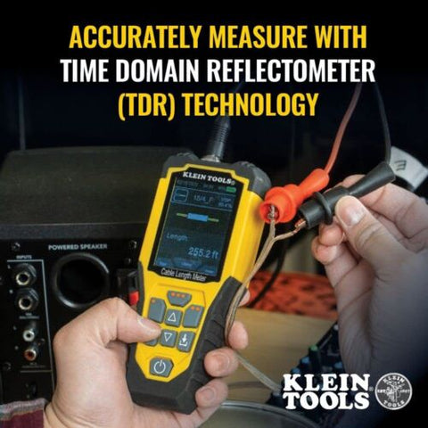 Klein Tools 501-915 Cable Tester, TDR Length Meter Measures...