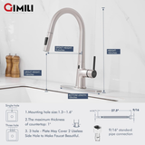 GIMILI Touchless Kitchen Faucet with Pull Down Sprayer, High Brushed Nickel