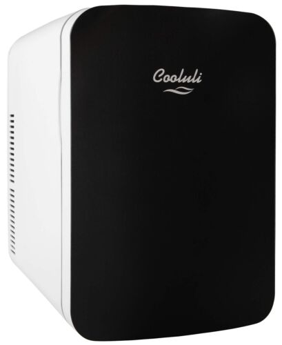 Cooluli 15L Mini Fridge for Bedroom - Car, Office Desk & 15 Liter, Black