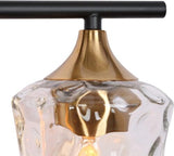 Durent Lighting Bathroom Light Fixtures, Black & Brass 3 Gold