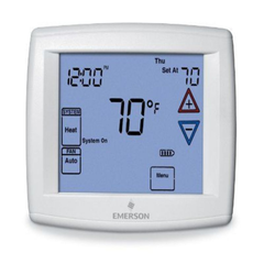 Emerson 1F97-1277 Touchscreen 7-Day Programmable Thermostat for 1, Blue