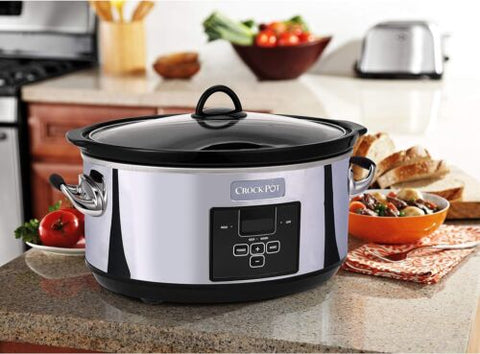 Crock-Pot 7 Quart Programmable Slow Cooker with Digital Timer, Food Polished