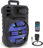 Pyle 12'' Portable Bluetooth Speaker System - 800 Watts - Karaoke BLACK